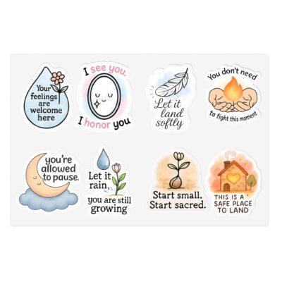 Mindful Sticker Sheets For Self-Care and Expression